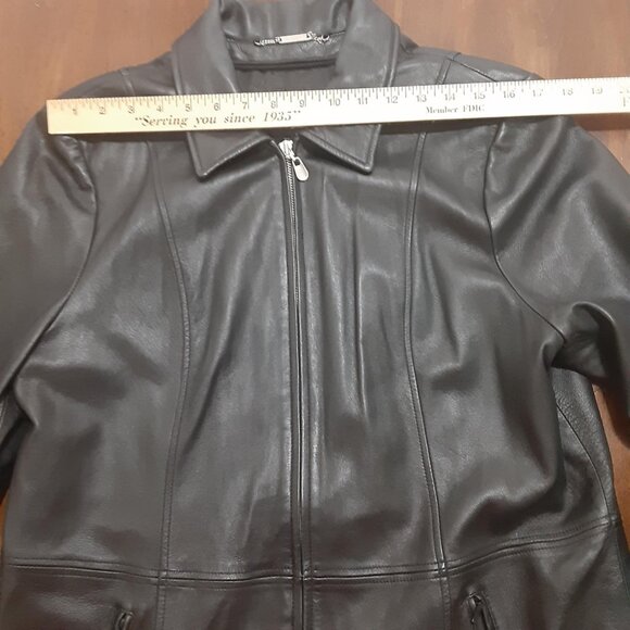 PELLE STUDIO WILSONS LEATHER WOMEN'S BLACK SOFT GENUINE LEATHER COAT Size XL - Picture 14 of 16